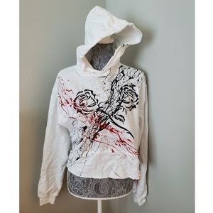 🚨last days Cropped roses hoodie